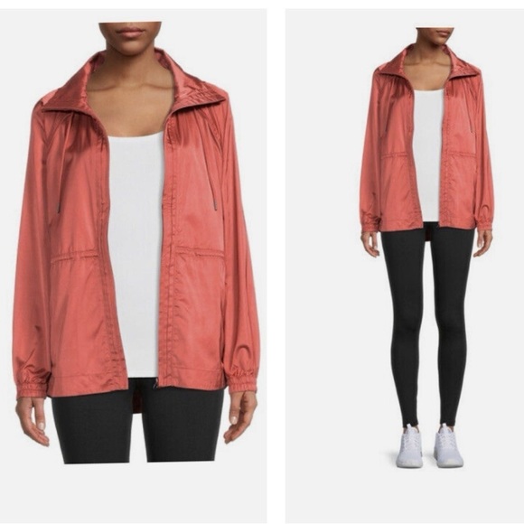 AVIA Commuter Hooded Rain Jacket XS Fire Red  Water Resistant Travel‎ Casual New - Picture 12 of 15